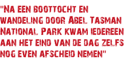 "Na een boottocht en wandeling