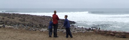 Marian Stefan en Tim op Cape Cross